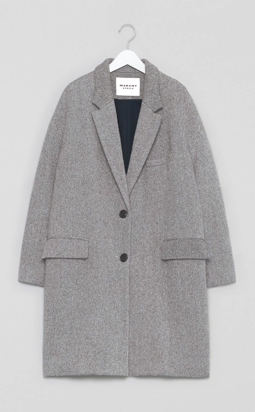 ウールヘリンボーンシングルコート