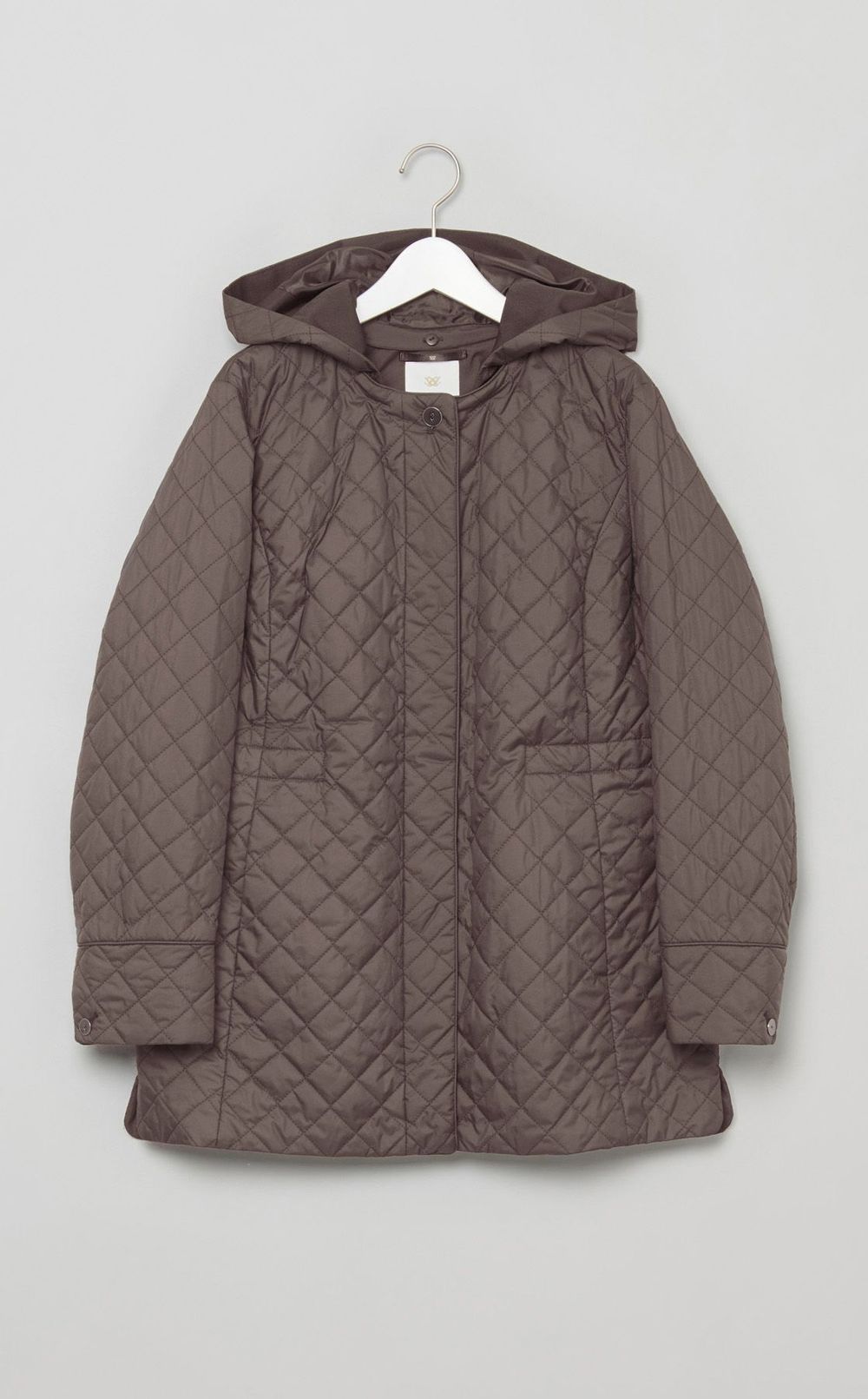 キルティングミディアムフーディコート