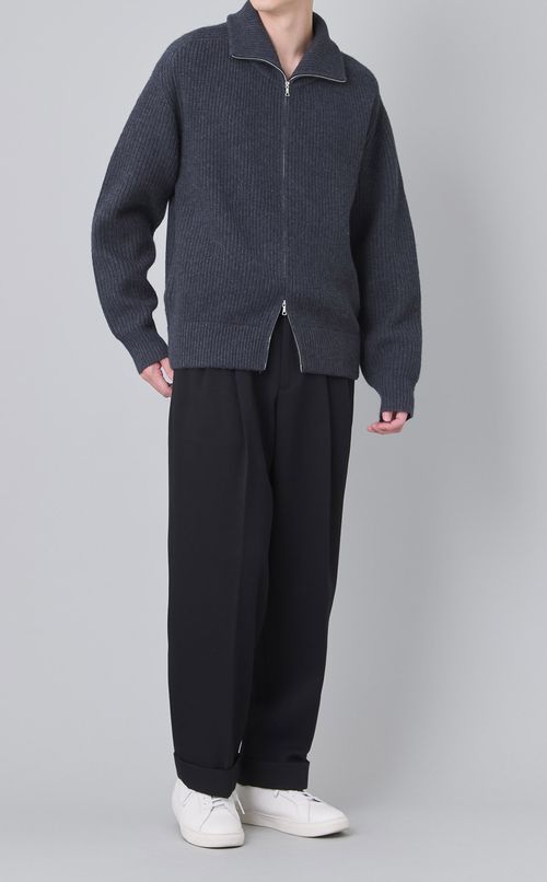 ダブルプリーツワイドトラウザーズ