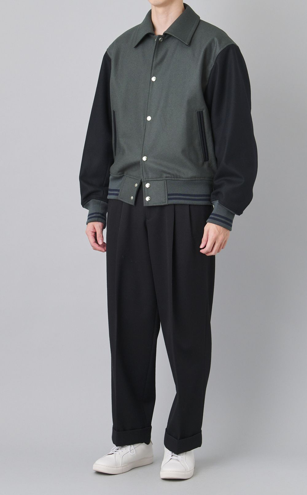 ダブルプリーツワイドトラウザーズ