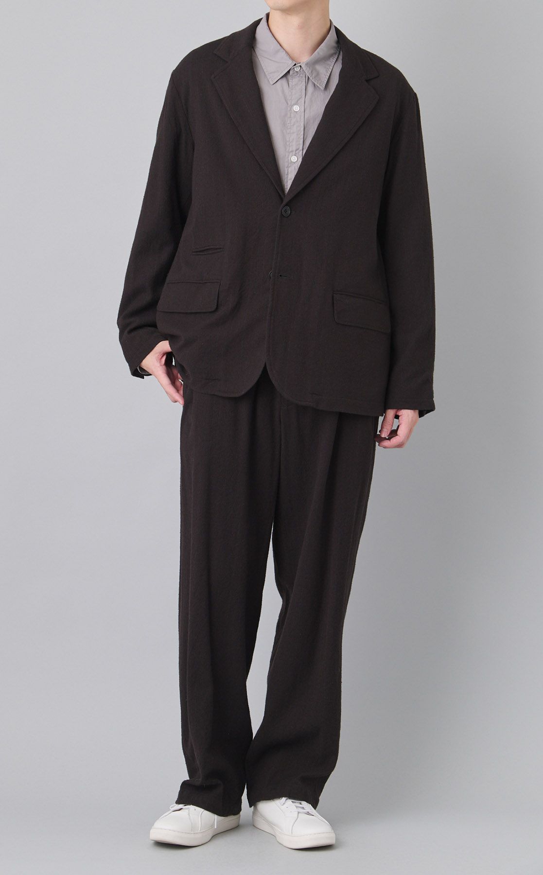 ジャケット・アウター ULTERIOR WASHED WOOL SILK STRIPE 4 ULTERIOR｜ウォッシュドウールシルクジャケット