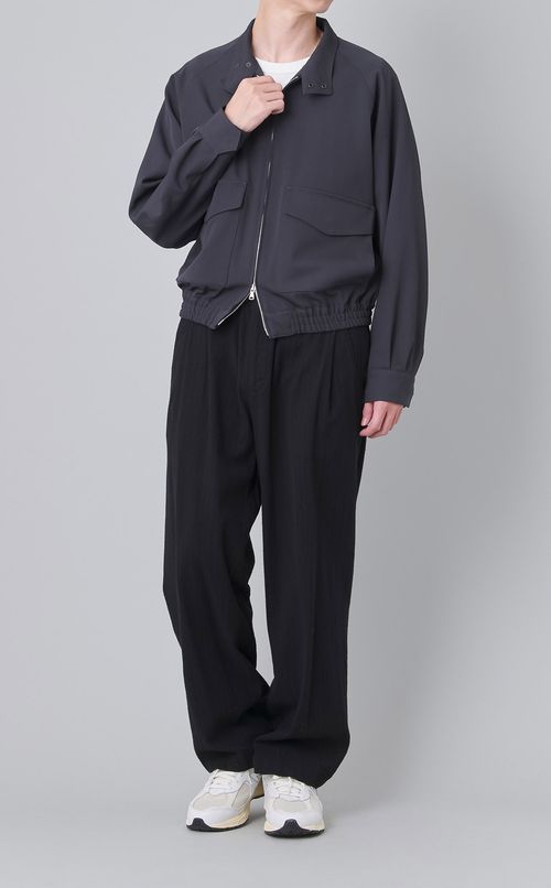 ウォッシュドウールシルクドロストパンツ