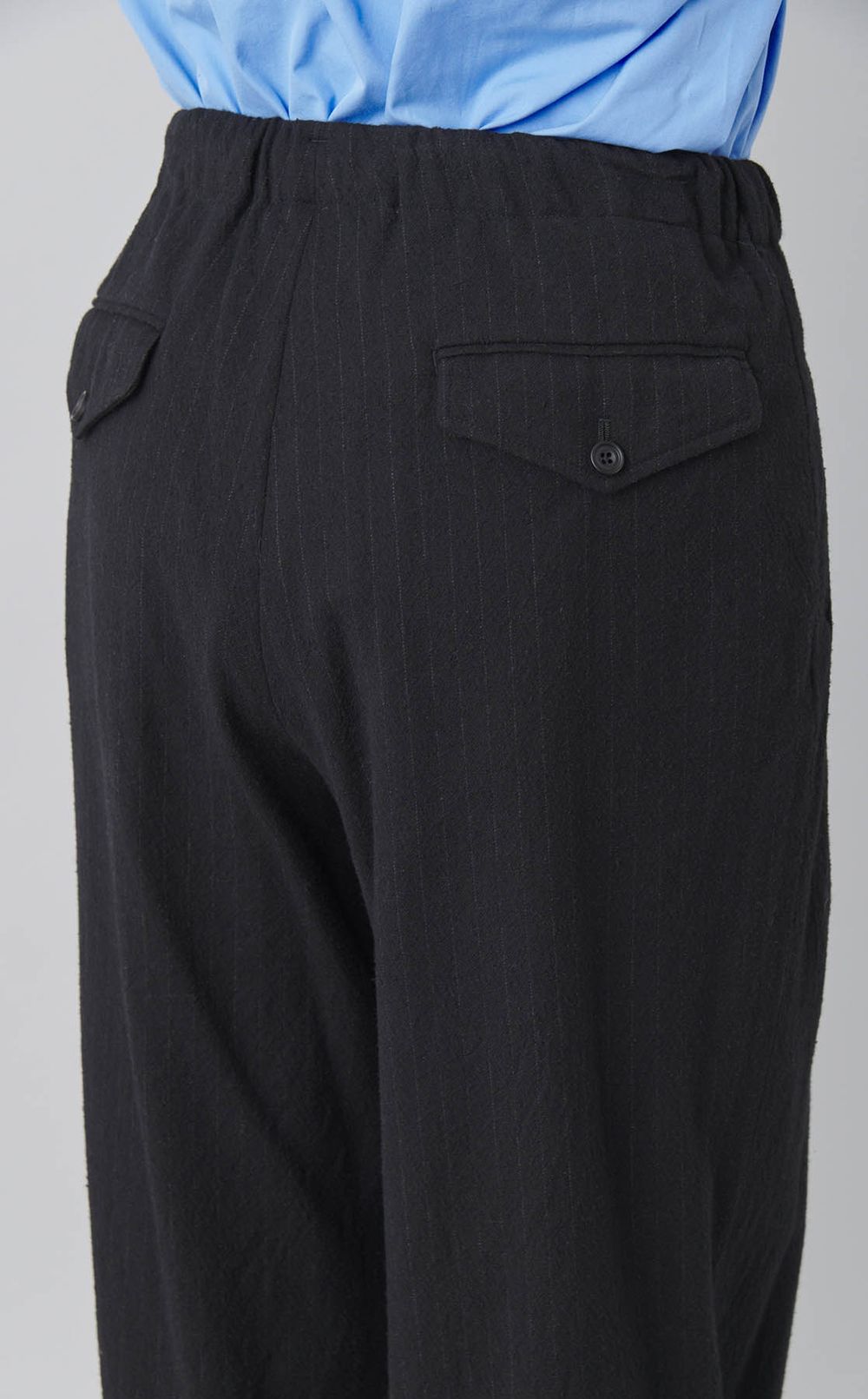 ウォッシュドウールシルクドロストパンツ