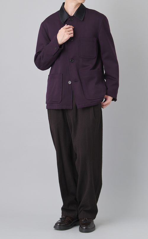 ウォッシュドウールシルクドロストパンツ