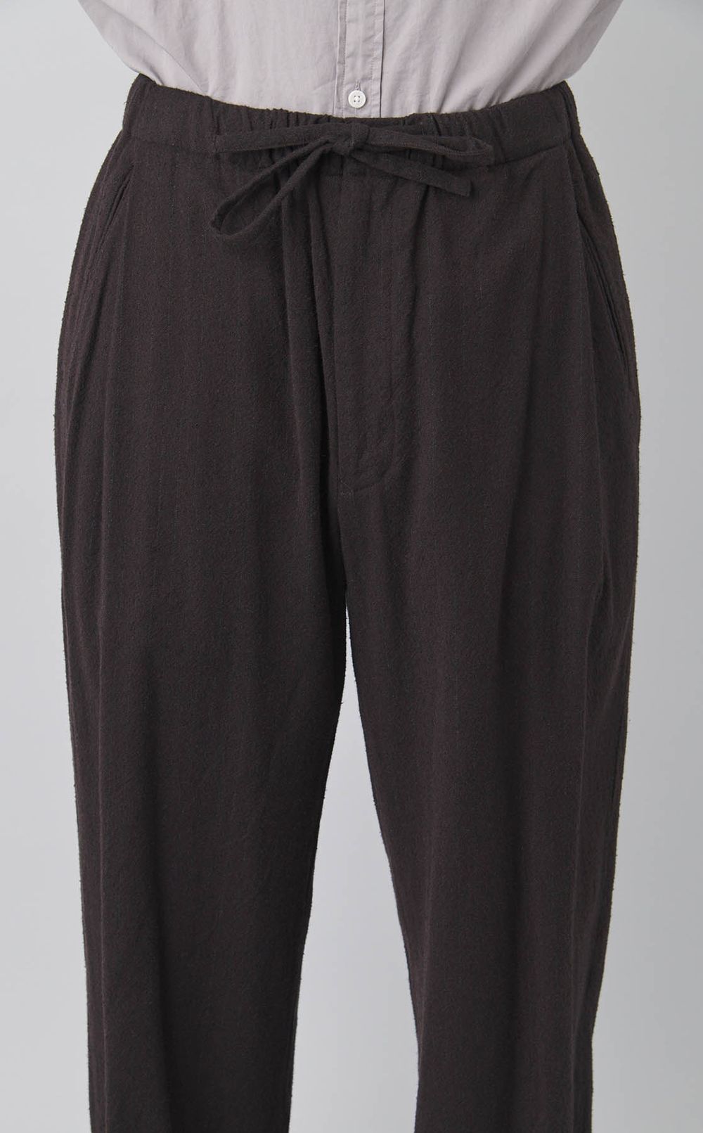 ウォッシュドウールシルクドロストパンツ