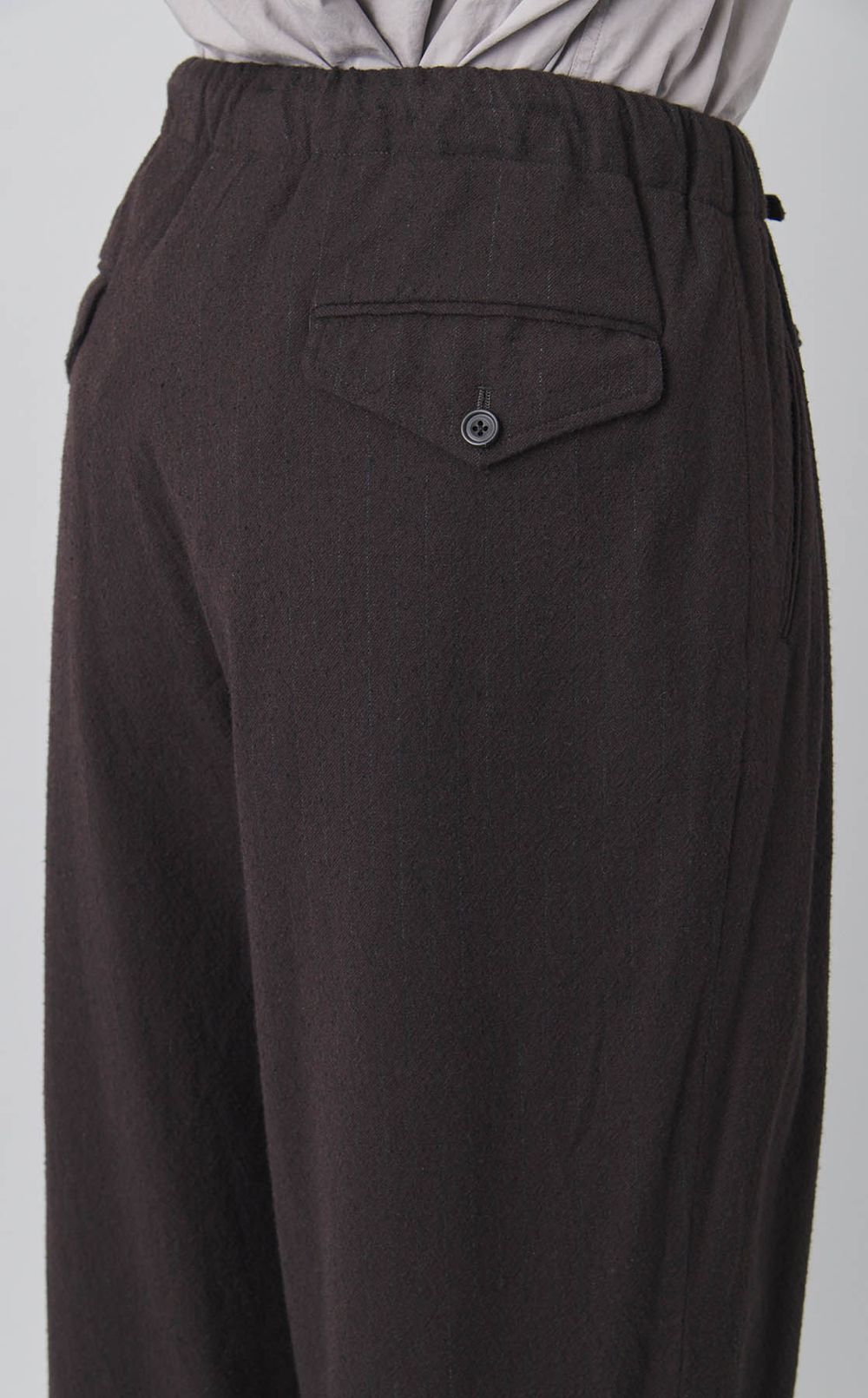 ウォッシュドウールシルクドロストパンツ