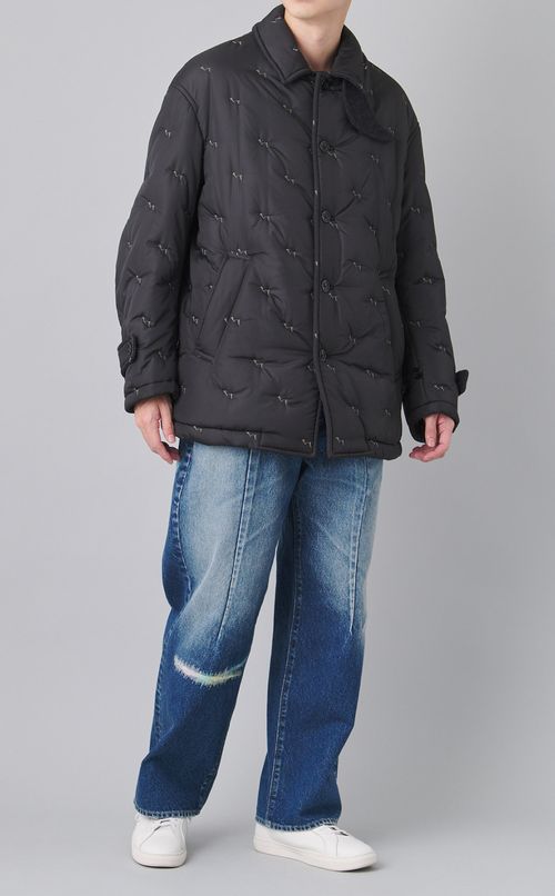 ダメージドシティストレートデニムパンツ