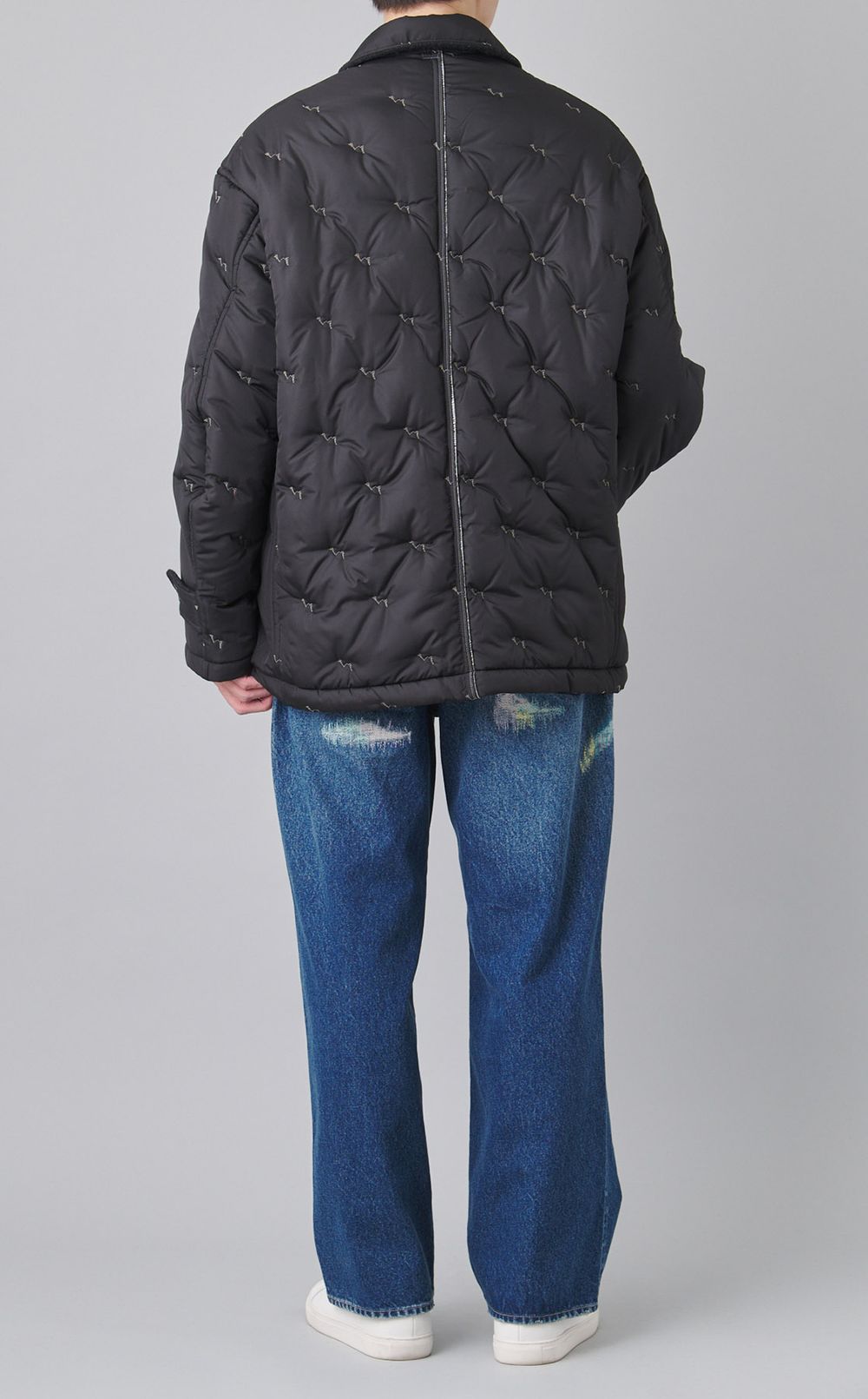 ダメージドシティストレートデニムパンツ