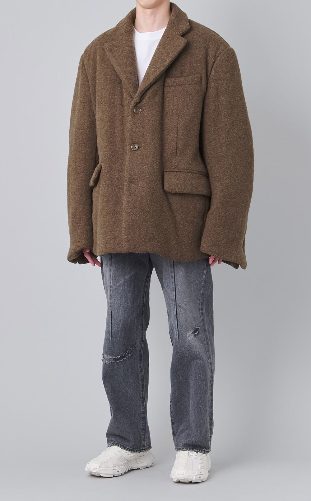 ダメージドシティストレートデニムパンツ