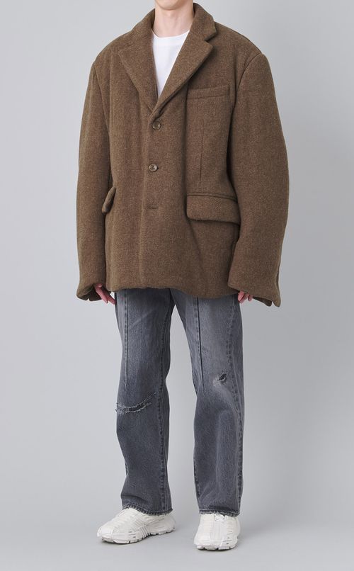 ダメージドシティストレートデニムパンツ