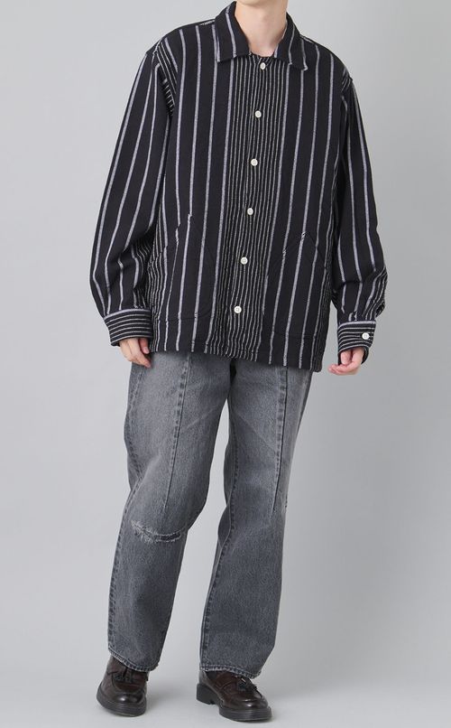 ダメージドシティストレートデニムパンツ