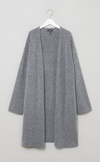 ウールニットロングカーディガン