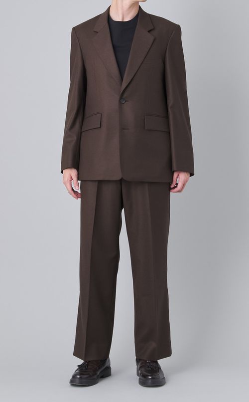 フランネルテーラード2ボタンジャケット