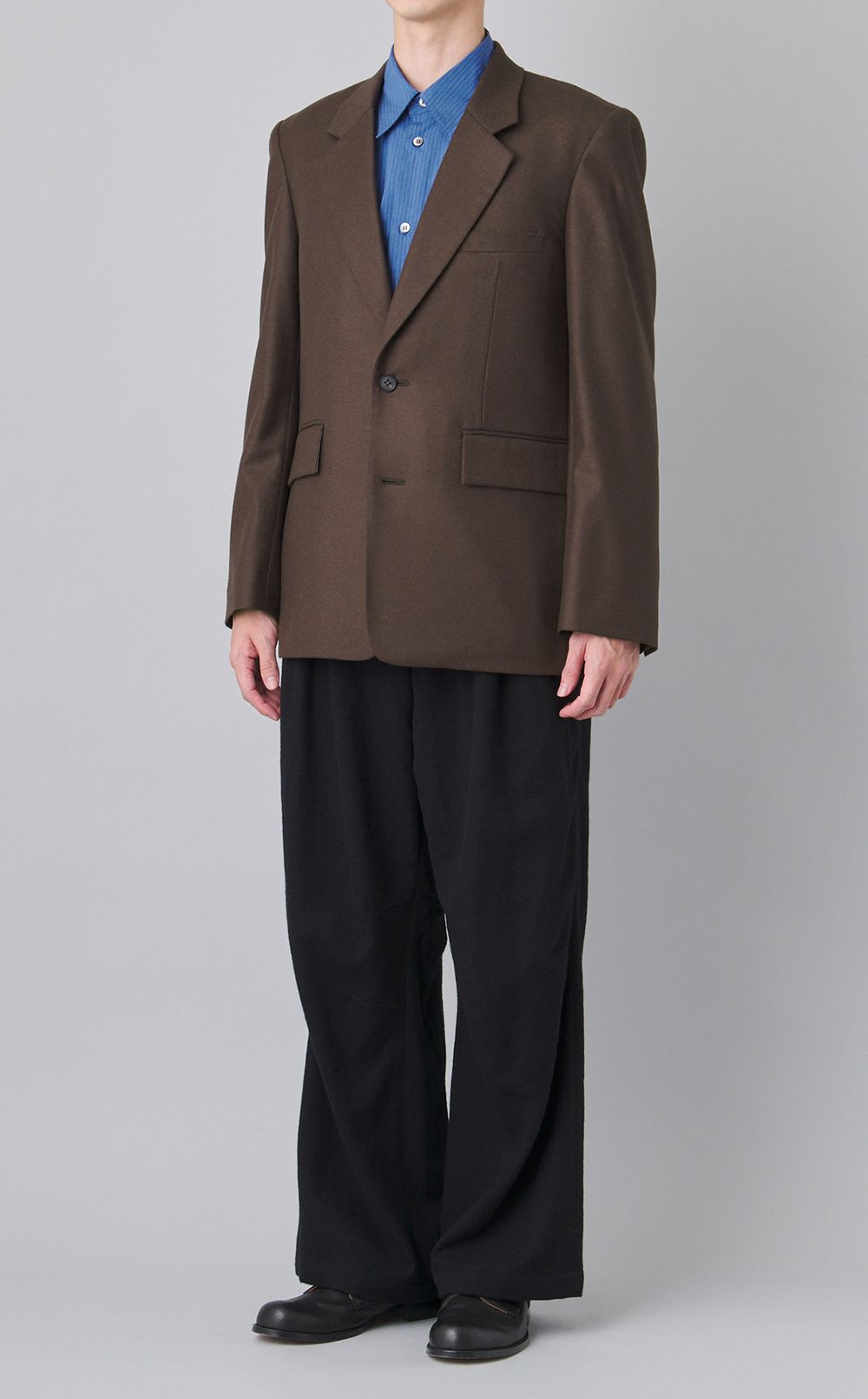 フランネルテーラード2ボタンジャケット