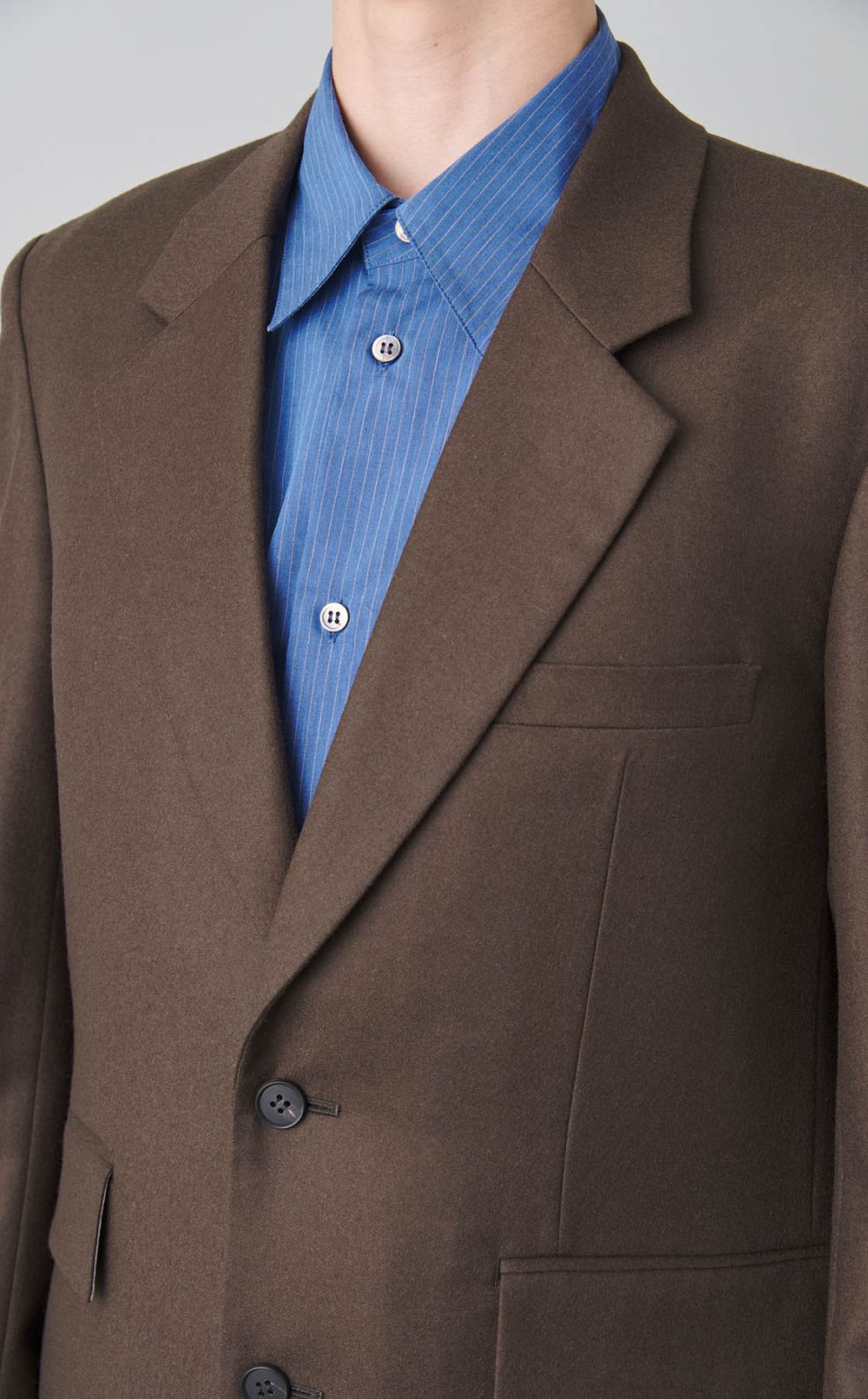 フランネルテーラード2ボタンジャケット