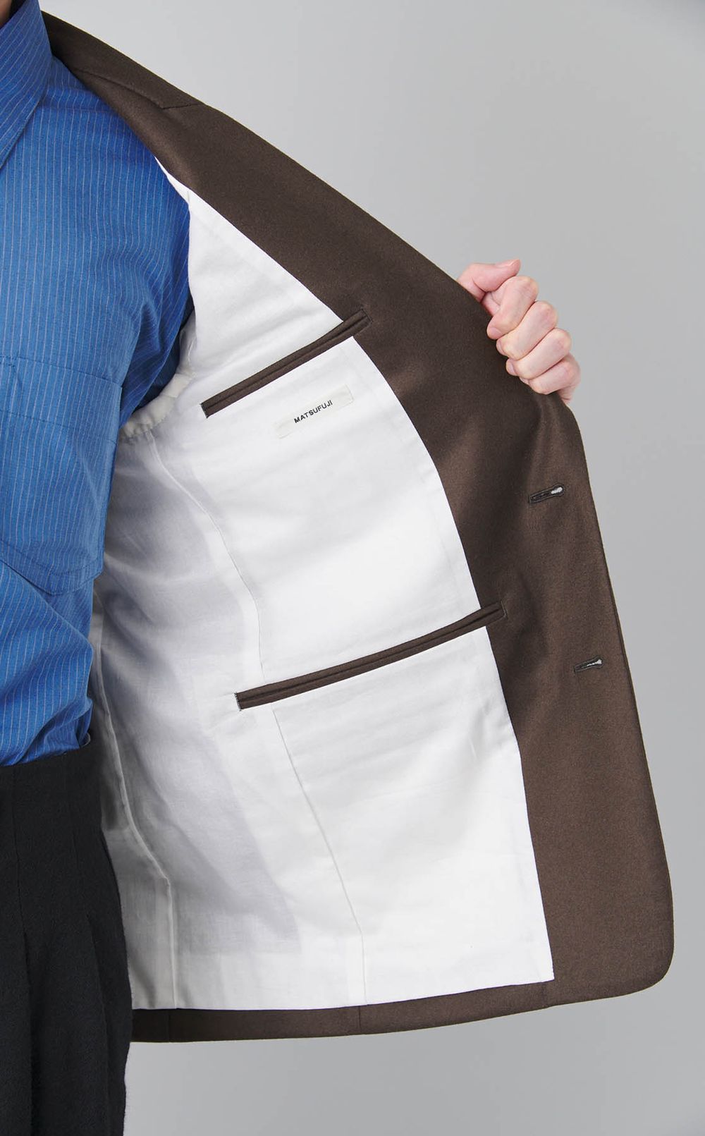 フランネルテーラード2ボタンジャケット