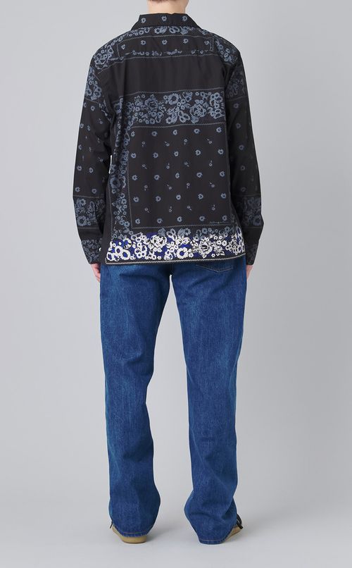 オーバーダイバンダナプリントシャツ