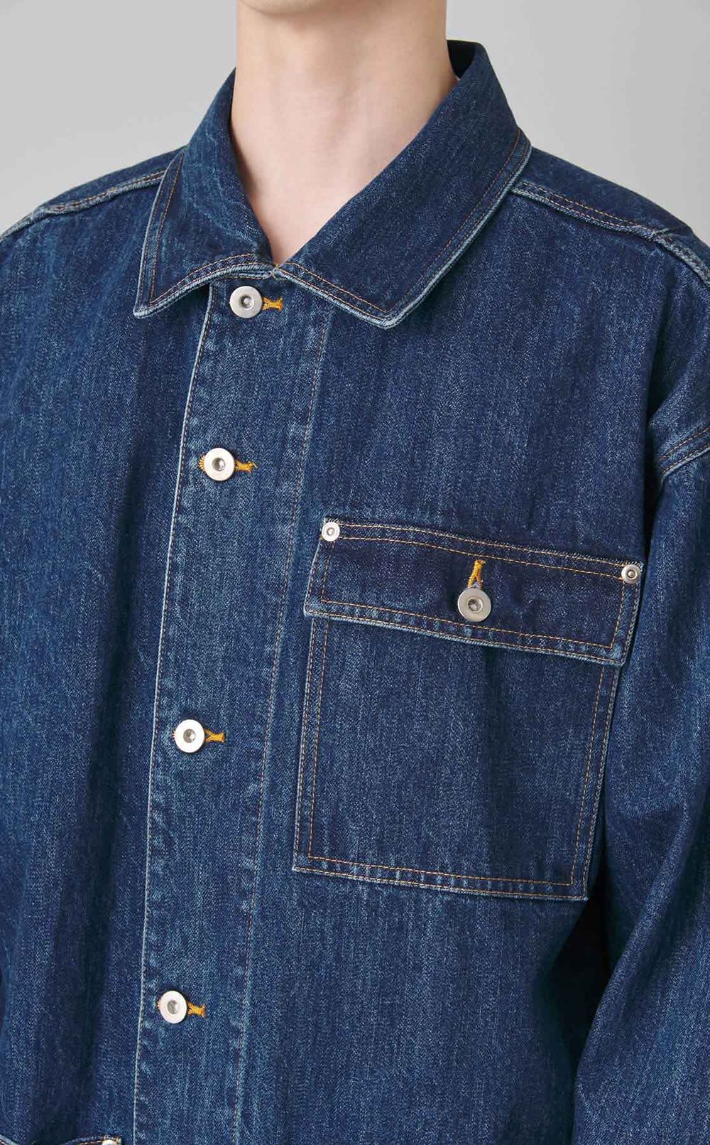 デニムカバーオールジャケット