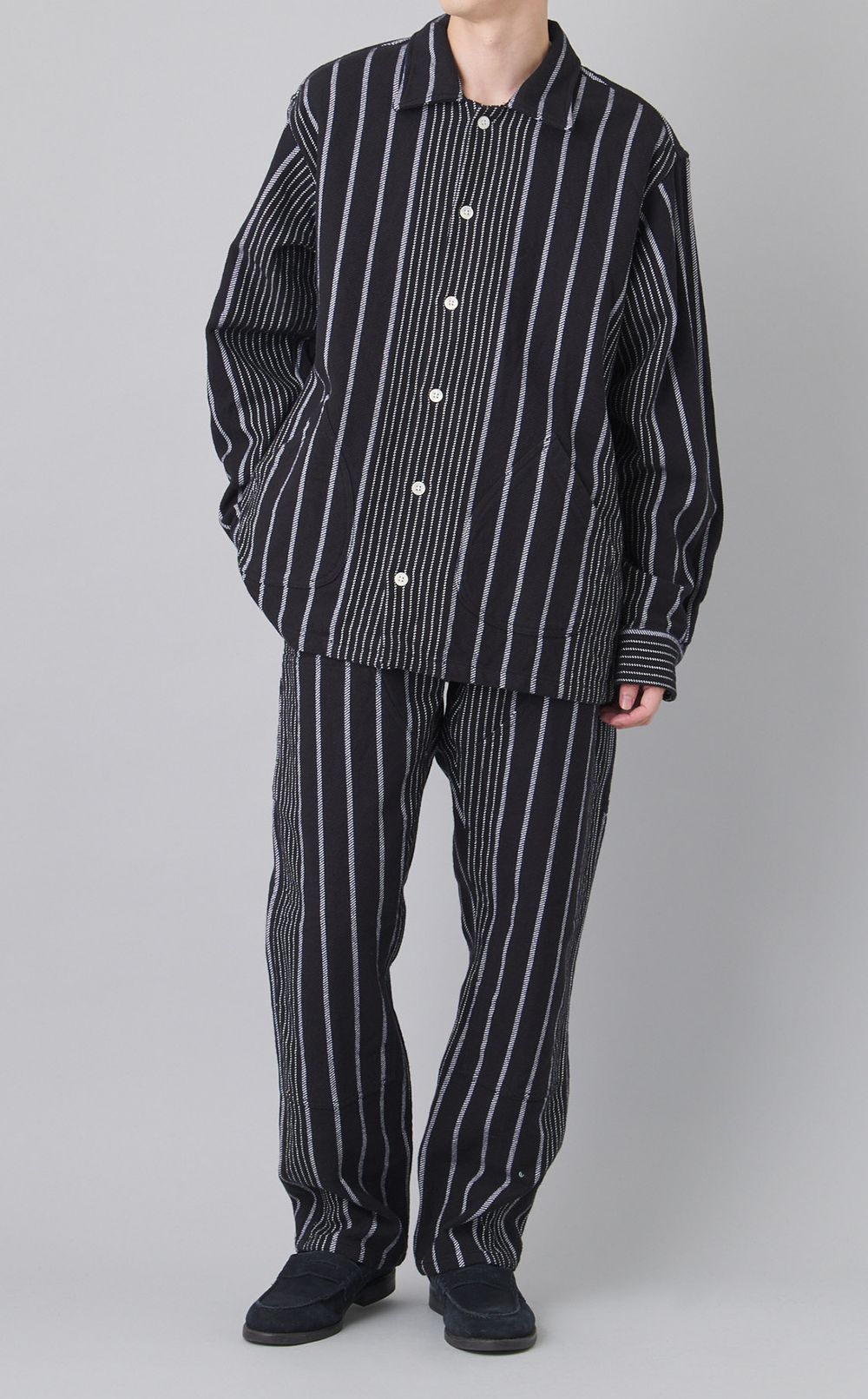 ストライプシャツジャケット