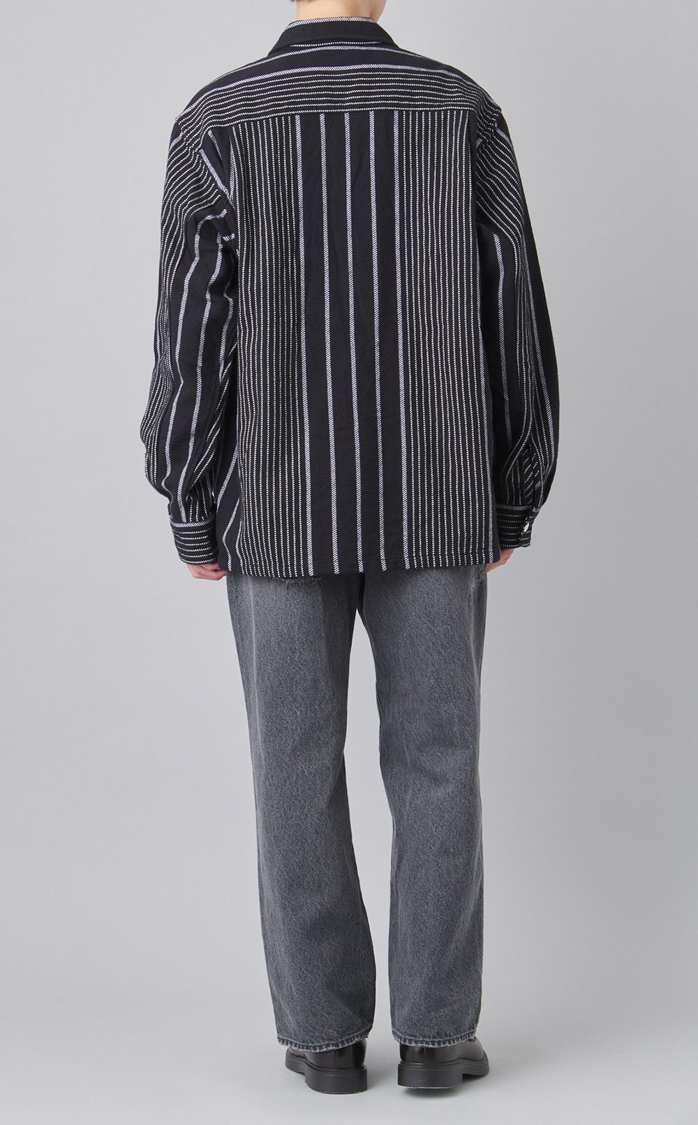 ストライプシャツジャケット