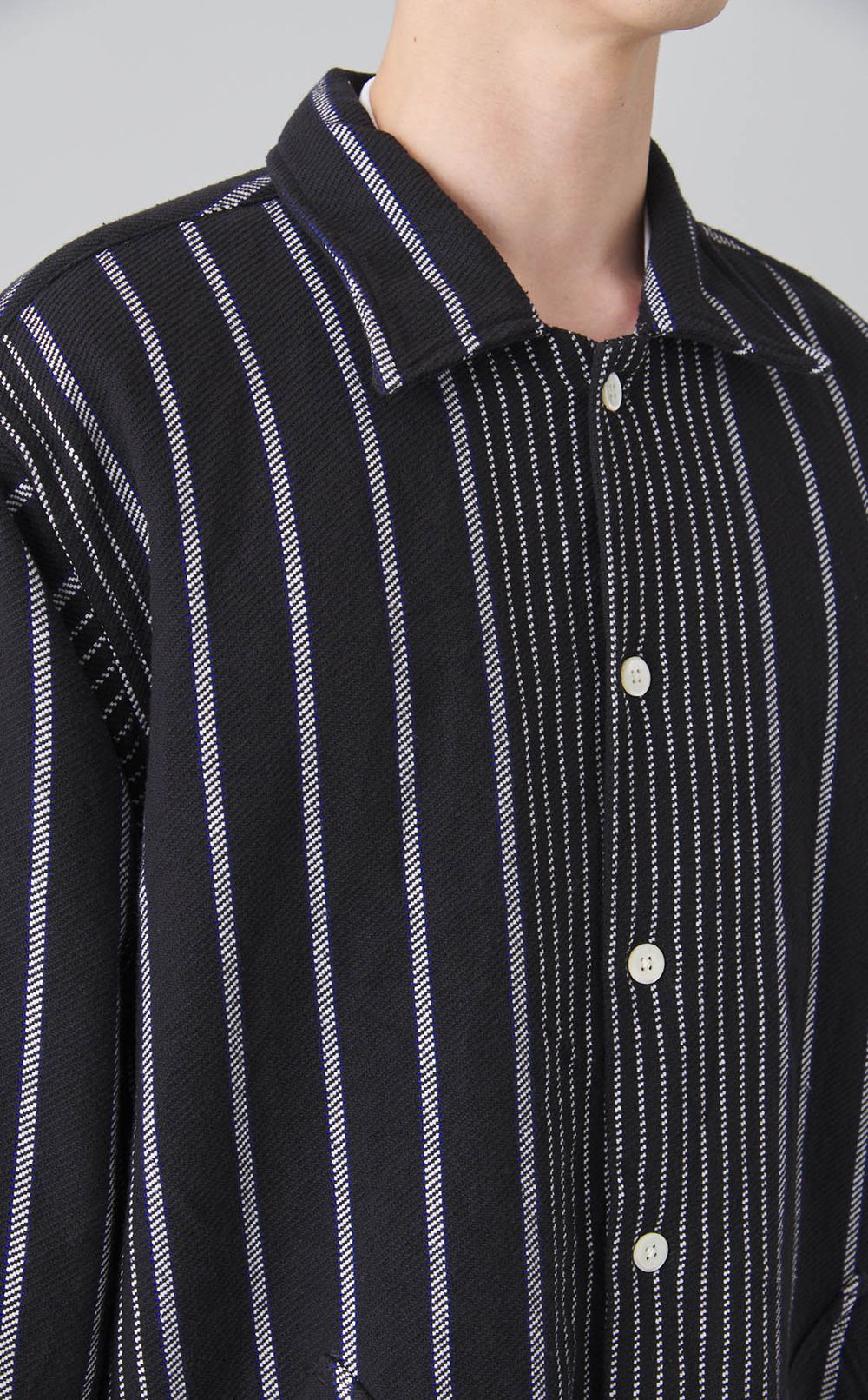 ストライプシャツジャケット