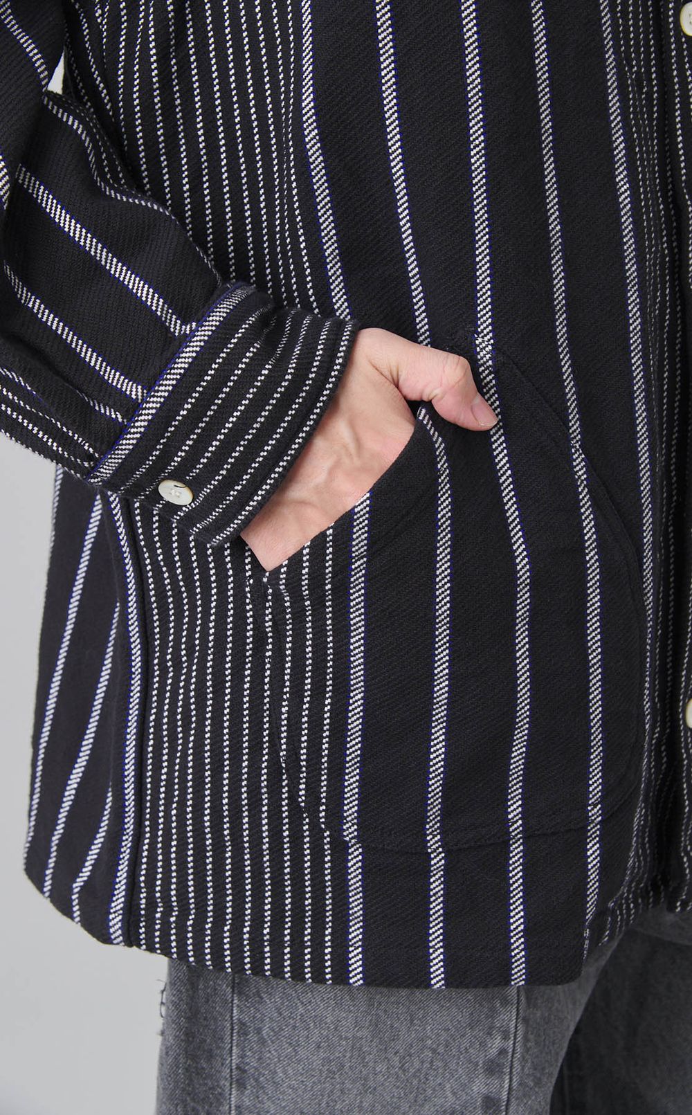 ストライプシャツジャケット