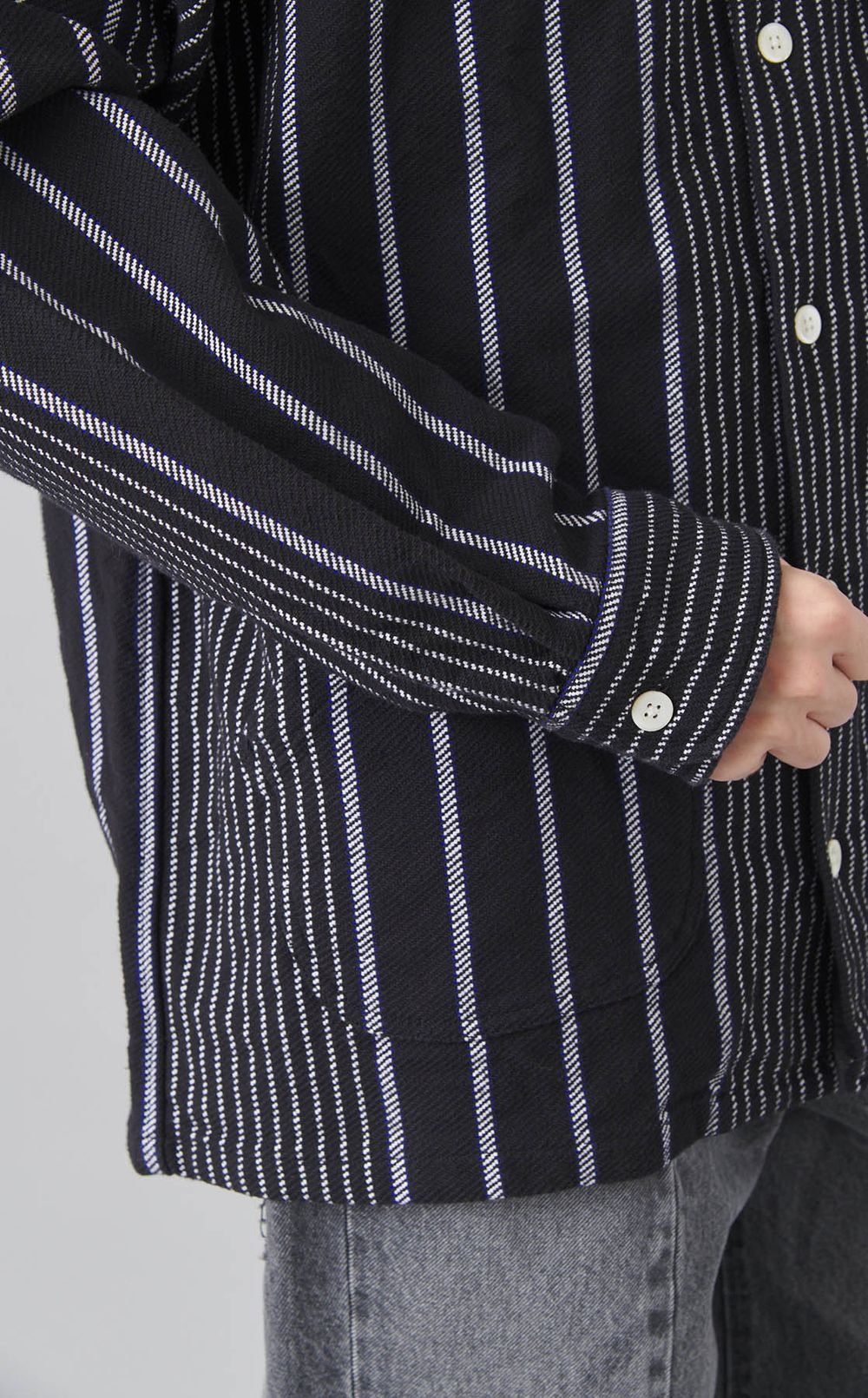 ストライプシャツジャケット