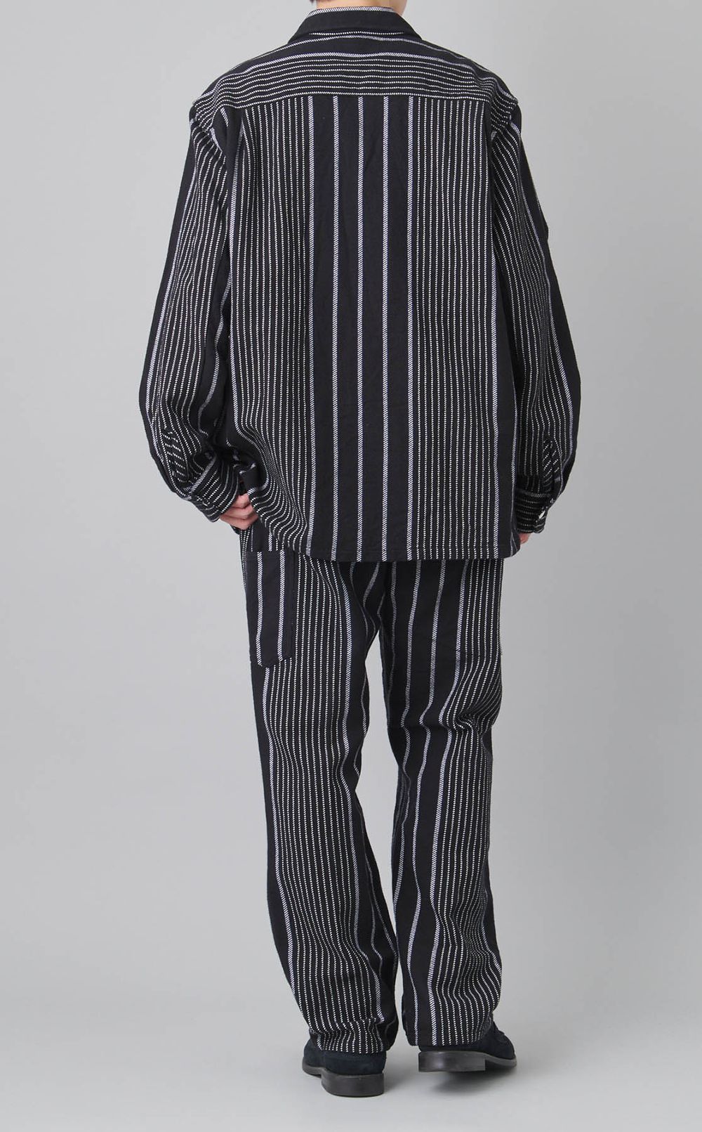 ストライプダブルニーパンツ