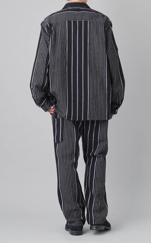 ストライプダブルニーパンツ