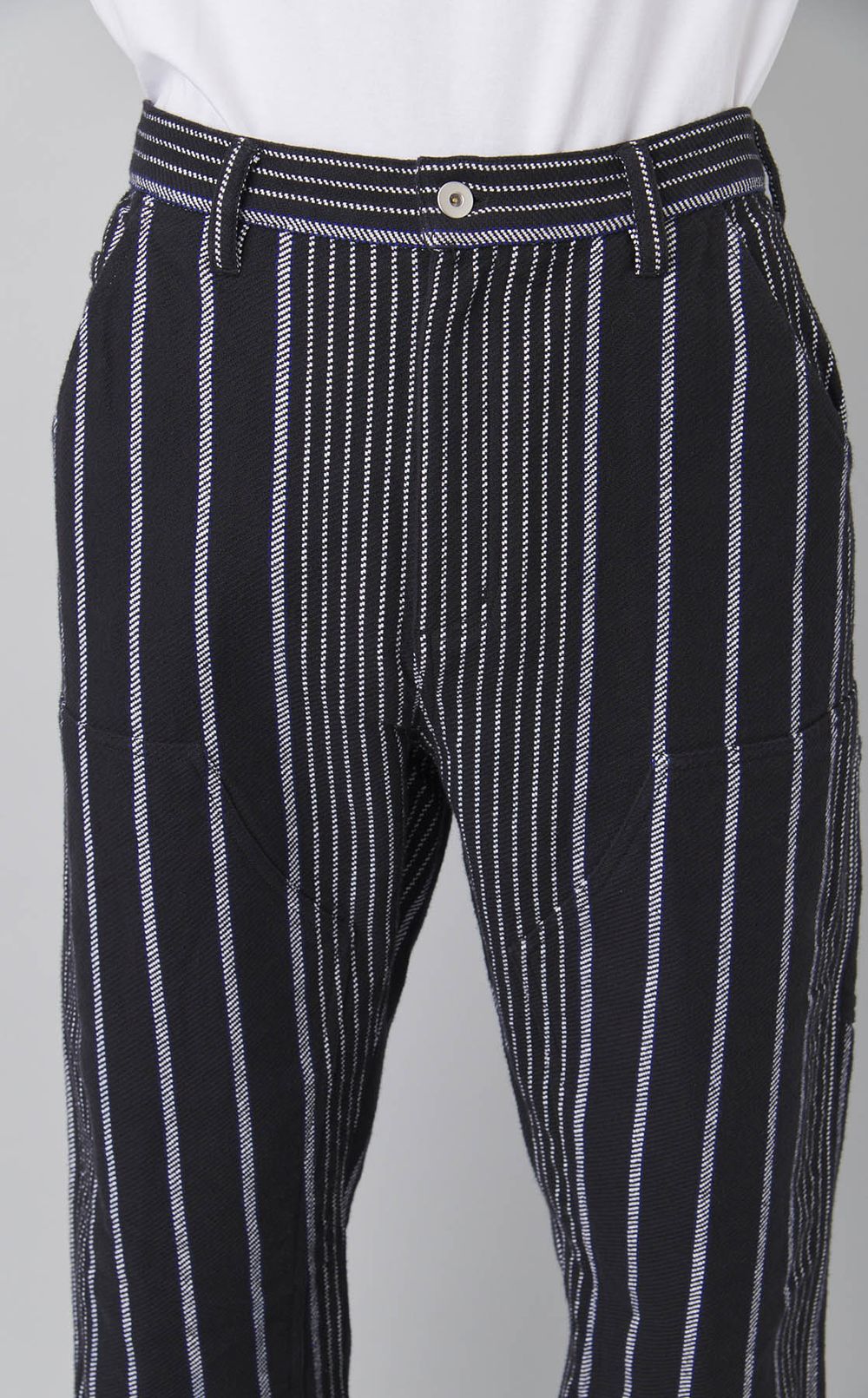 ストライプダブルニーパンツ