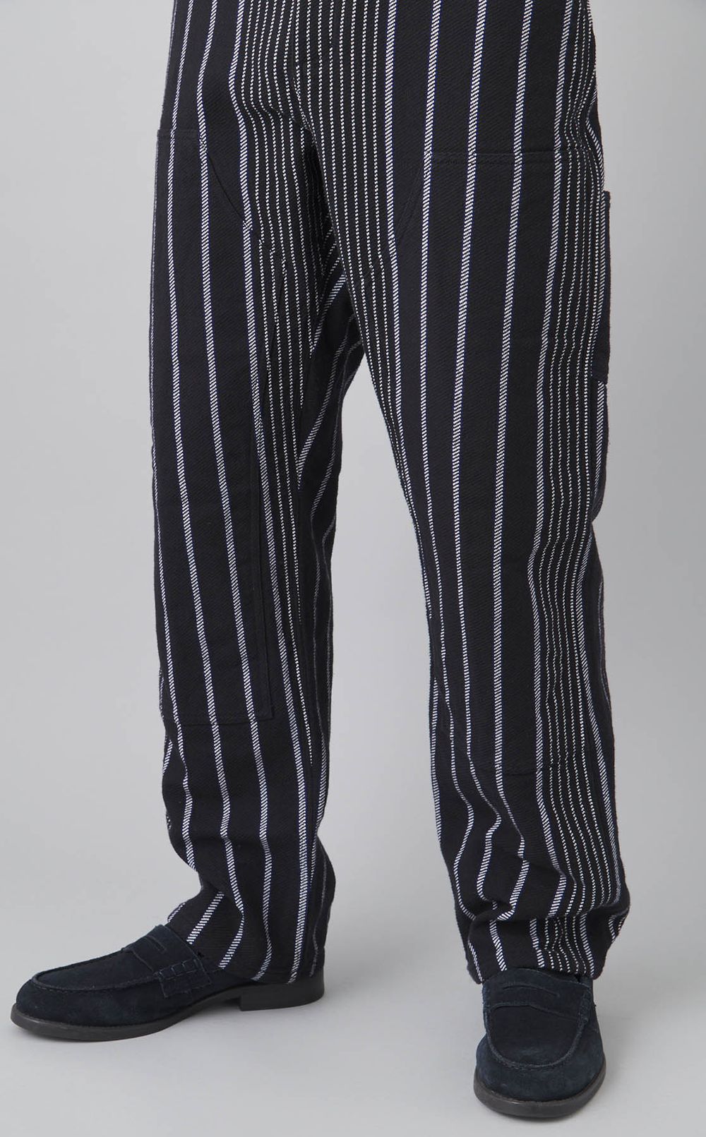 ストライプダブルニーパンツ