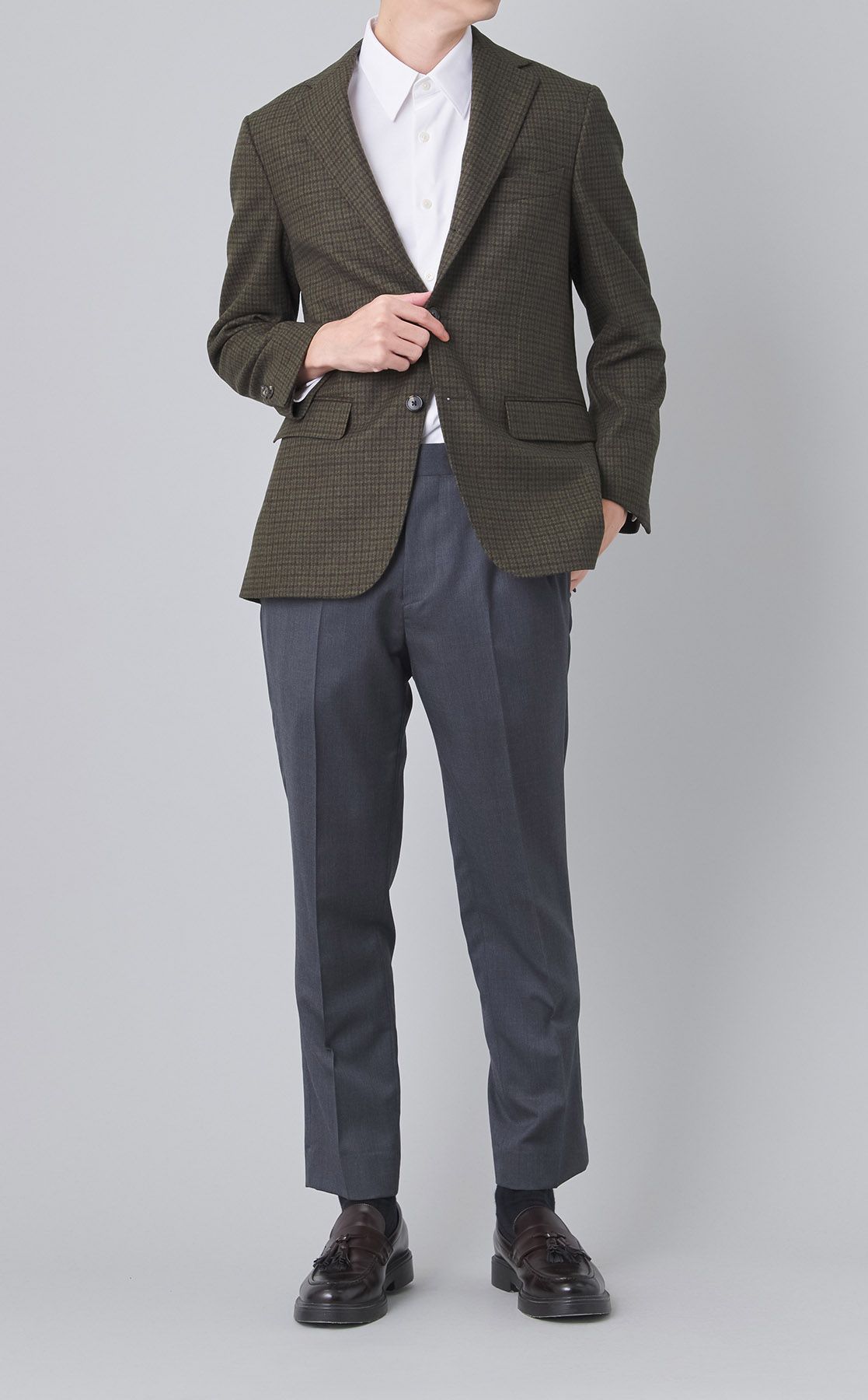 Brooks Brothers ウールサージ スラックス グレー 31インチ Brooks Brothers｜ウールサージトラウザー