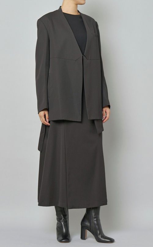 ウール混ワークラップスカート