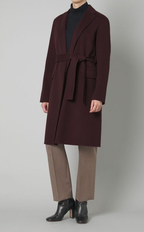 ベルテッドウールコート