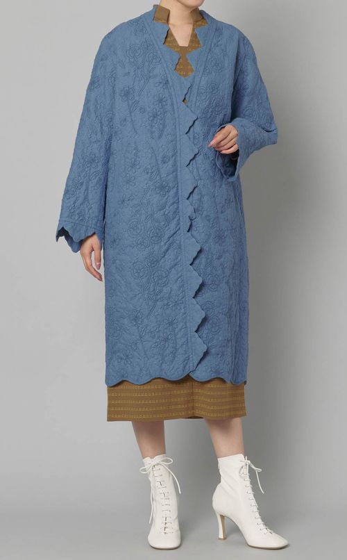 ウールミックスハートステッチワンピース