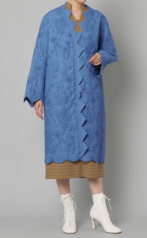 フラワーキルティングコート