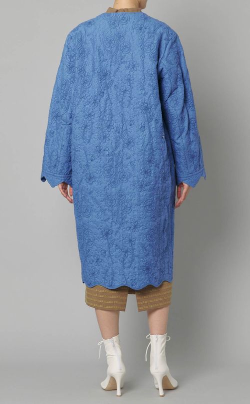 フラワーキルティングコート