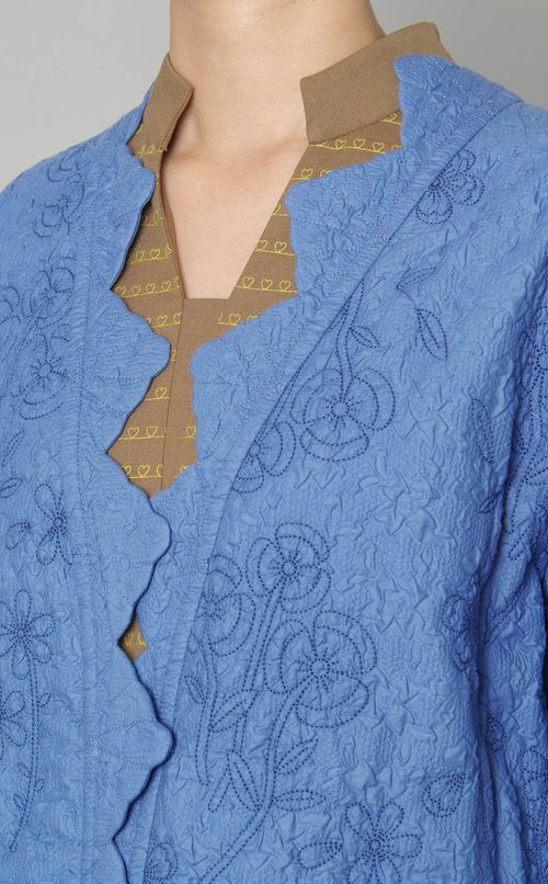 フラワーキルティングコート