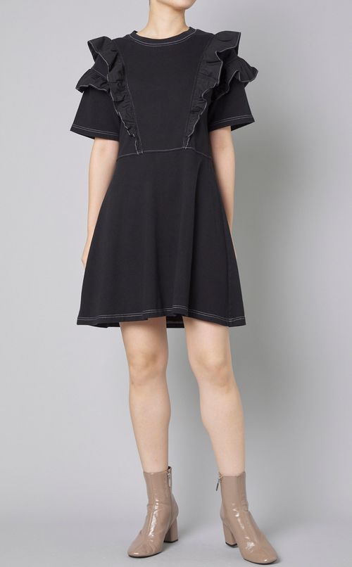 コットンフリルワンピース