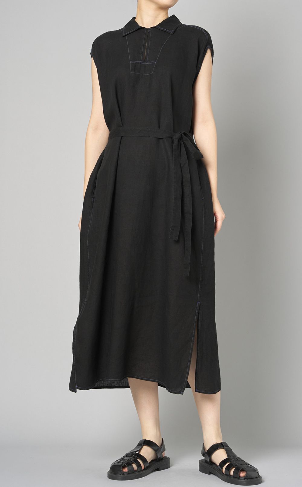 【reADdress】リネンフレンチスリーブワンピース