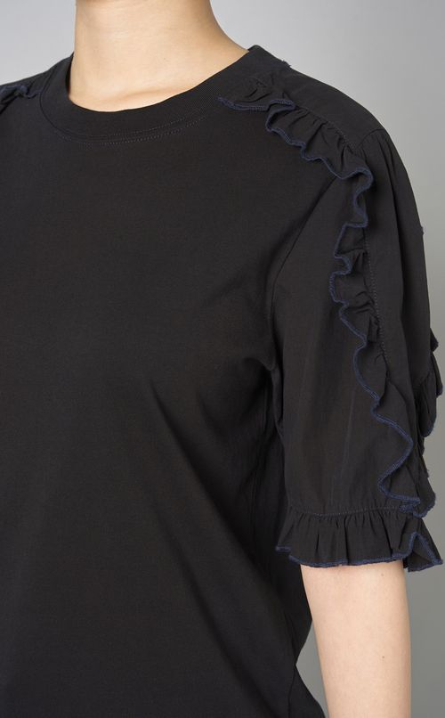 フリルジャージプルオーバー