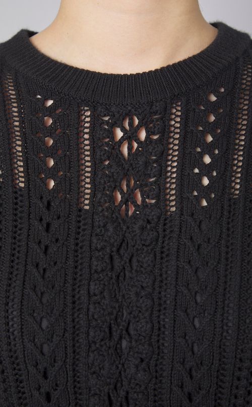 【reADdress】コットンメッシュニットプルオーバー