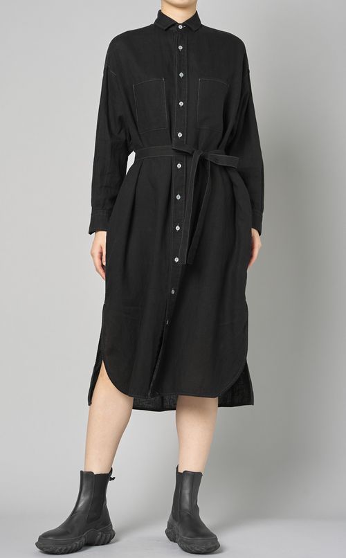 ダブルポケットシャツワンピース