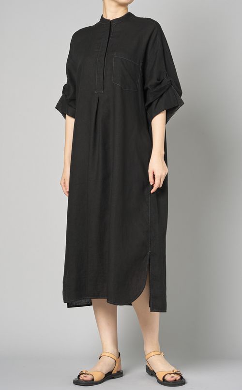 リネンツイストスリーブワンピース