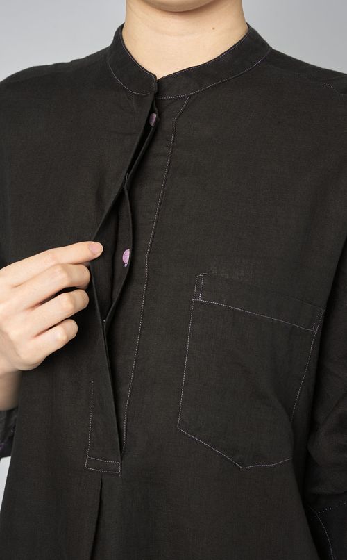 リネンツイストスリーブワンピース