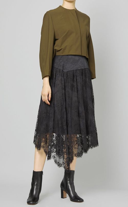 ツイルジャージーノーカラーブルゾン