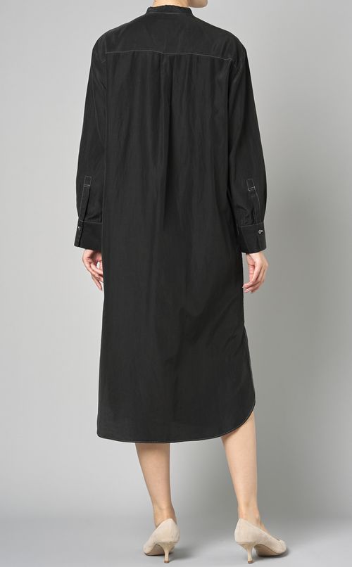 シルクコットンシャツワンピース