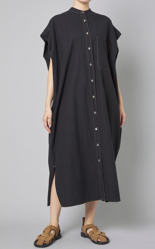 ノースリーブシャツワンピース