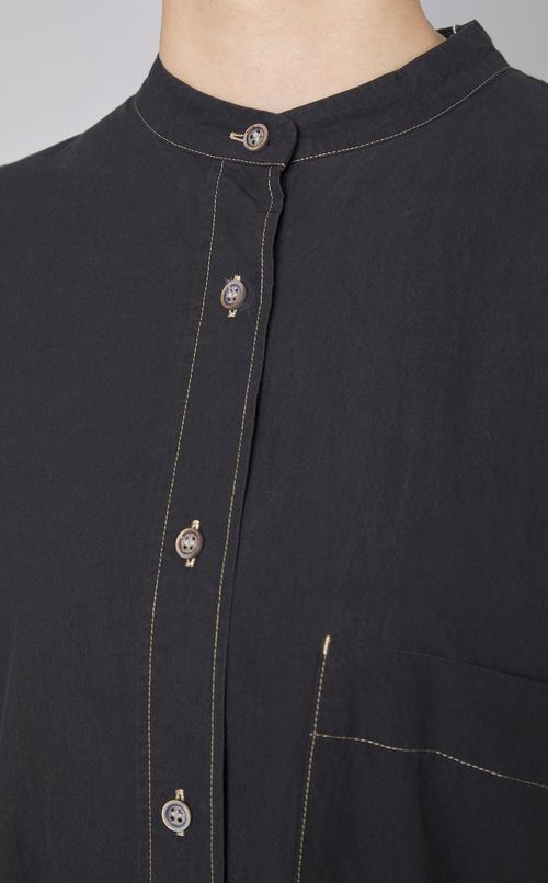 ノースリーブシャツワンピース