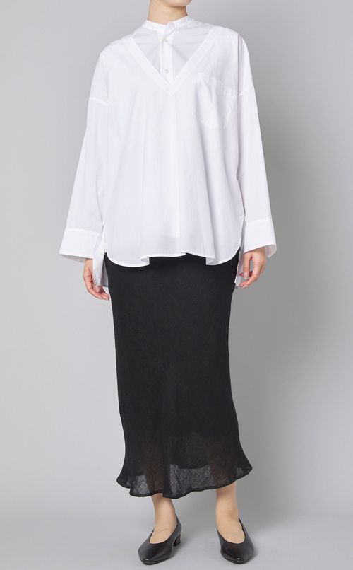 リネンロングタイトスカート